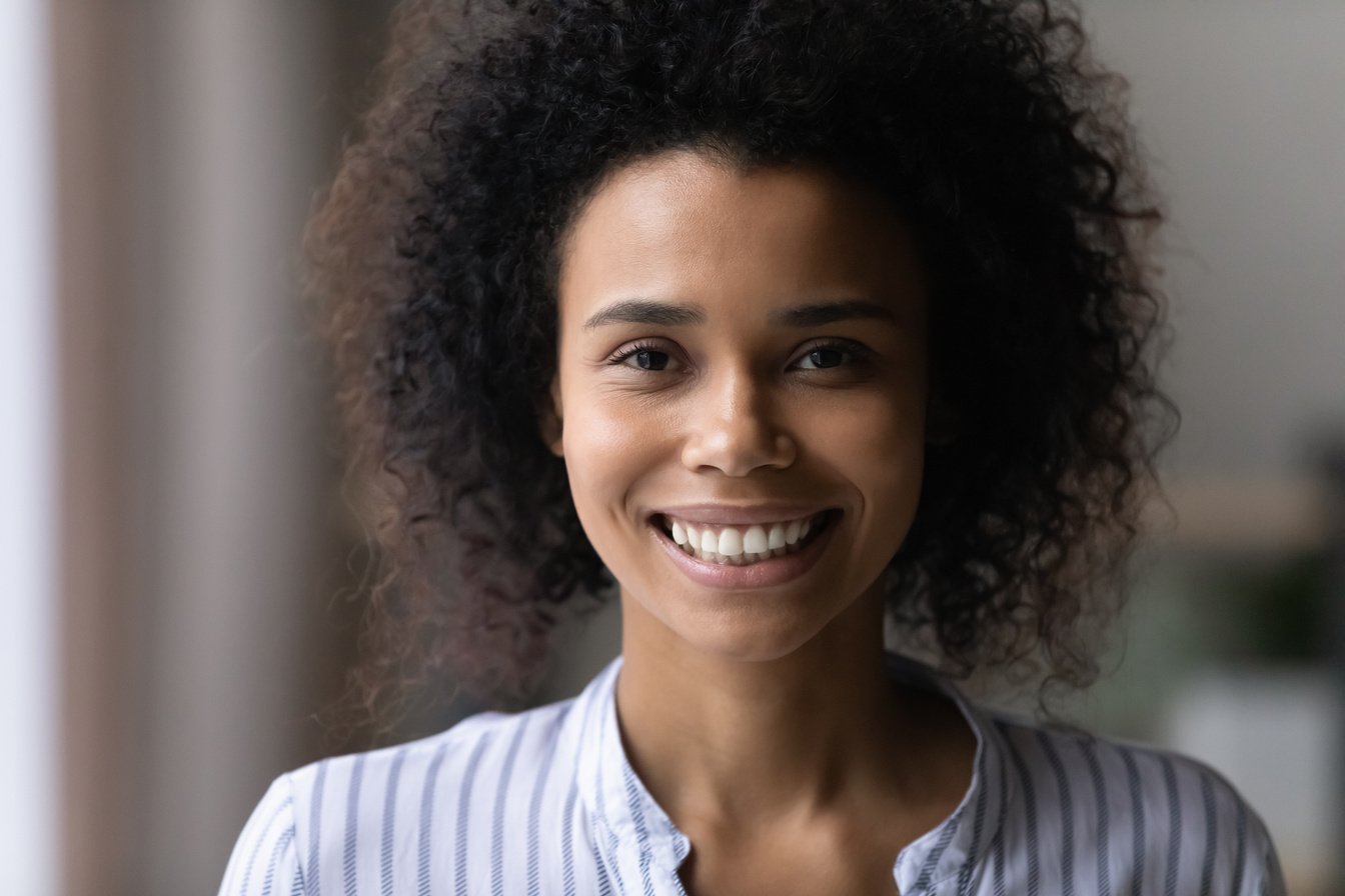 Profile picture of smiling African American woman